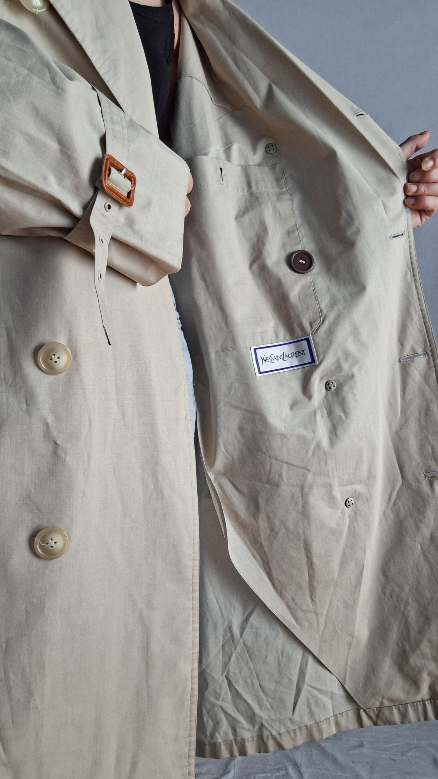 Vintage YVES SAINT LAURENT trench rain coat