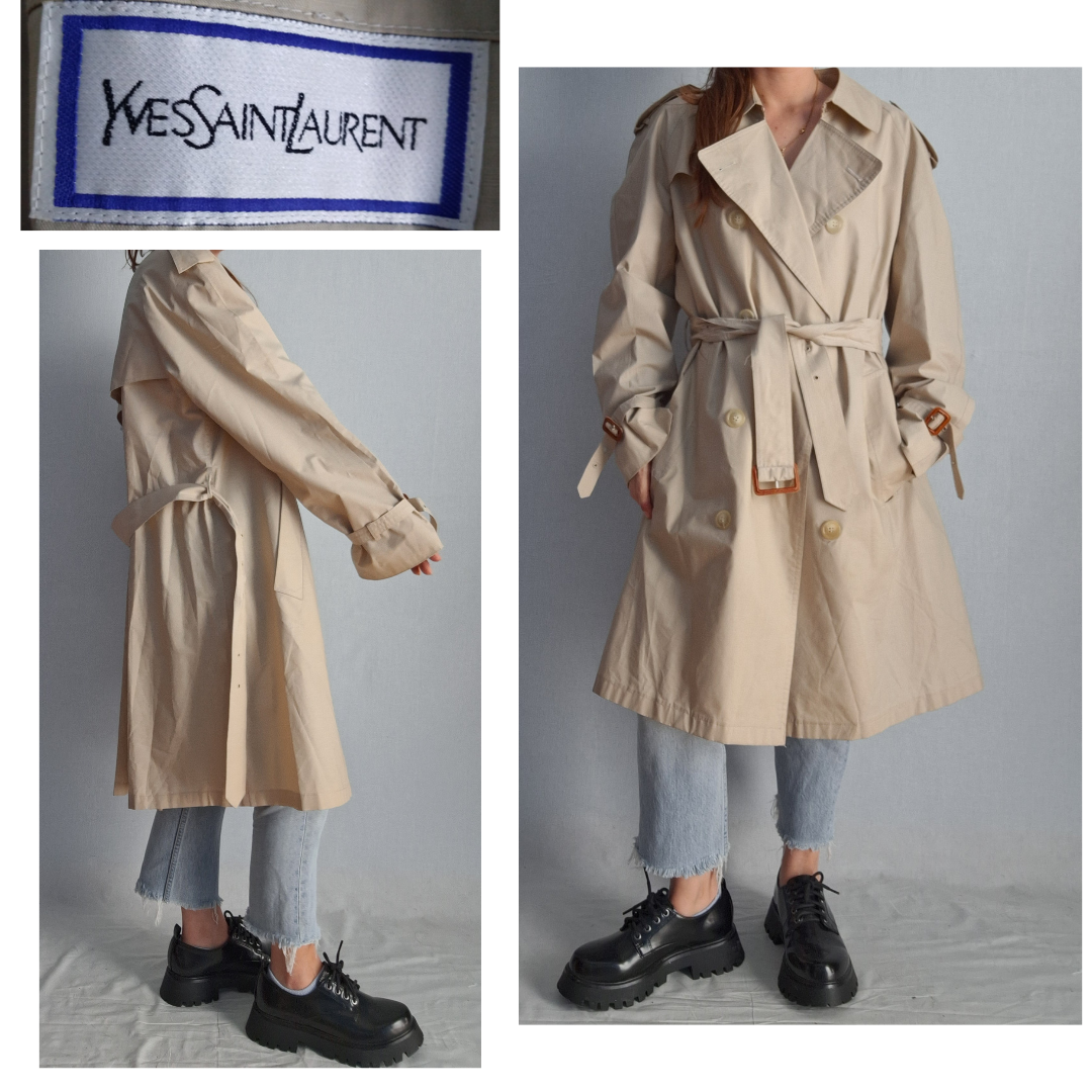 Vintage YVES SAINT LAURENT trench rain coat