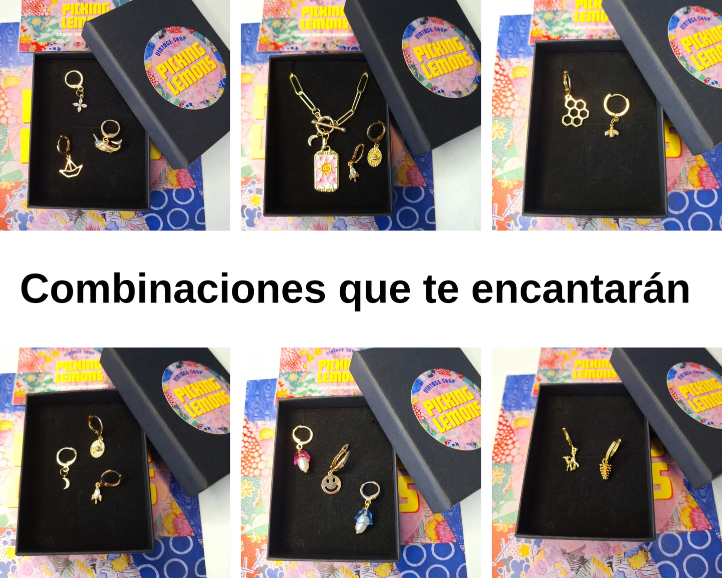 Aros HOOPS huggies GOLD PLATED 18K earrings piercings PENDIENTES