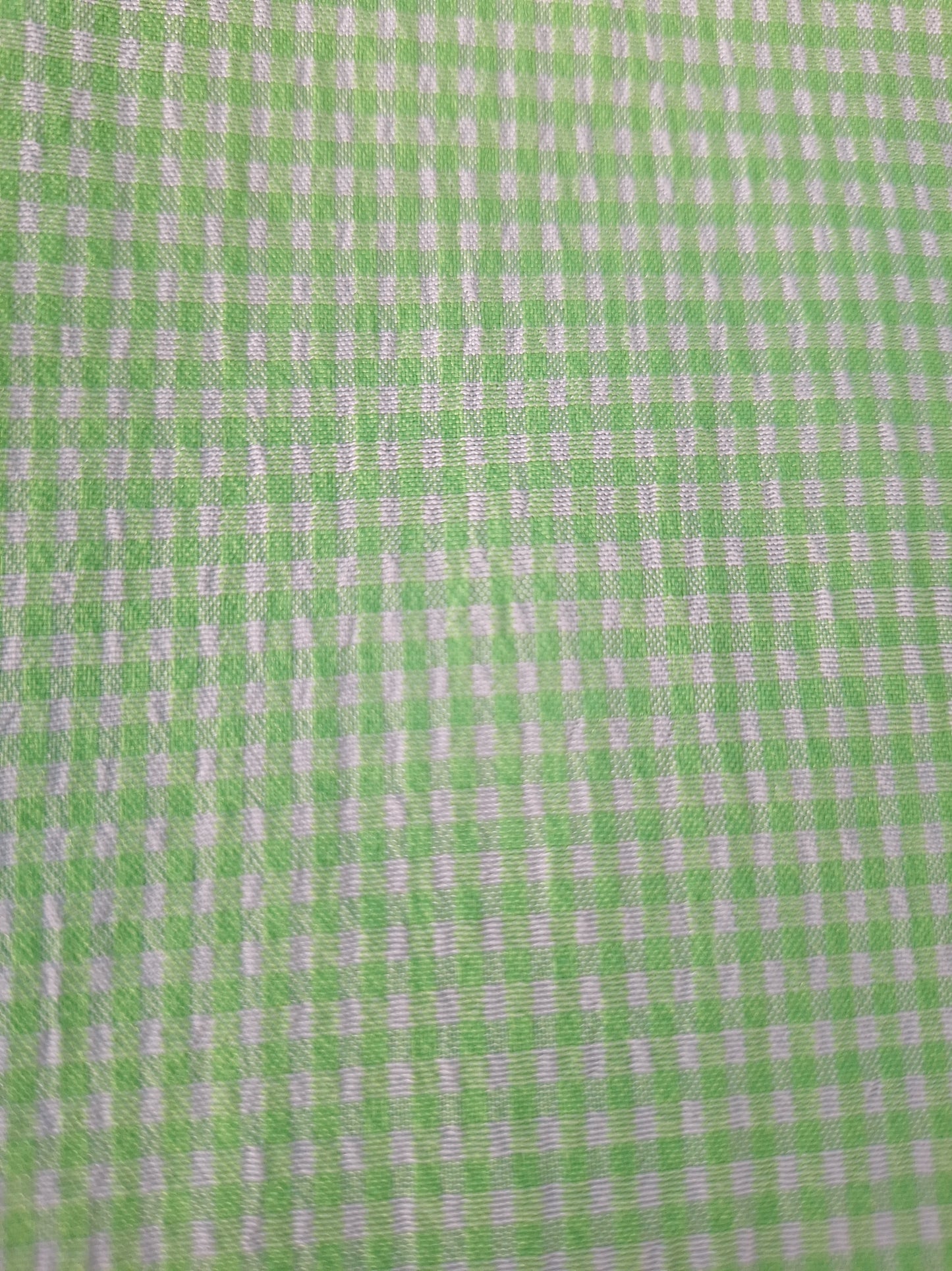 Vintage LIME + WHITE VICHY mini dress MADE IN SPAIN