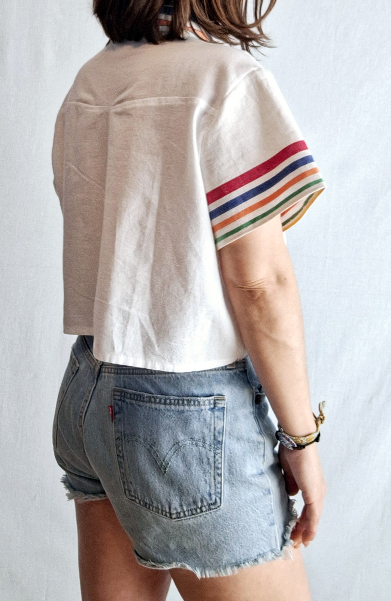 "BUSSY DOGGYS" camisa button up shirt 🌈 S/M