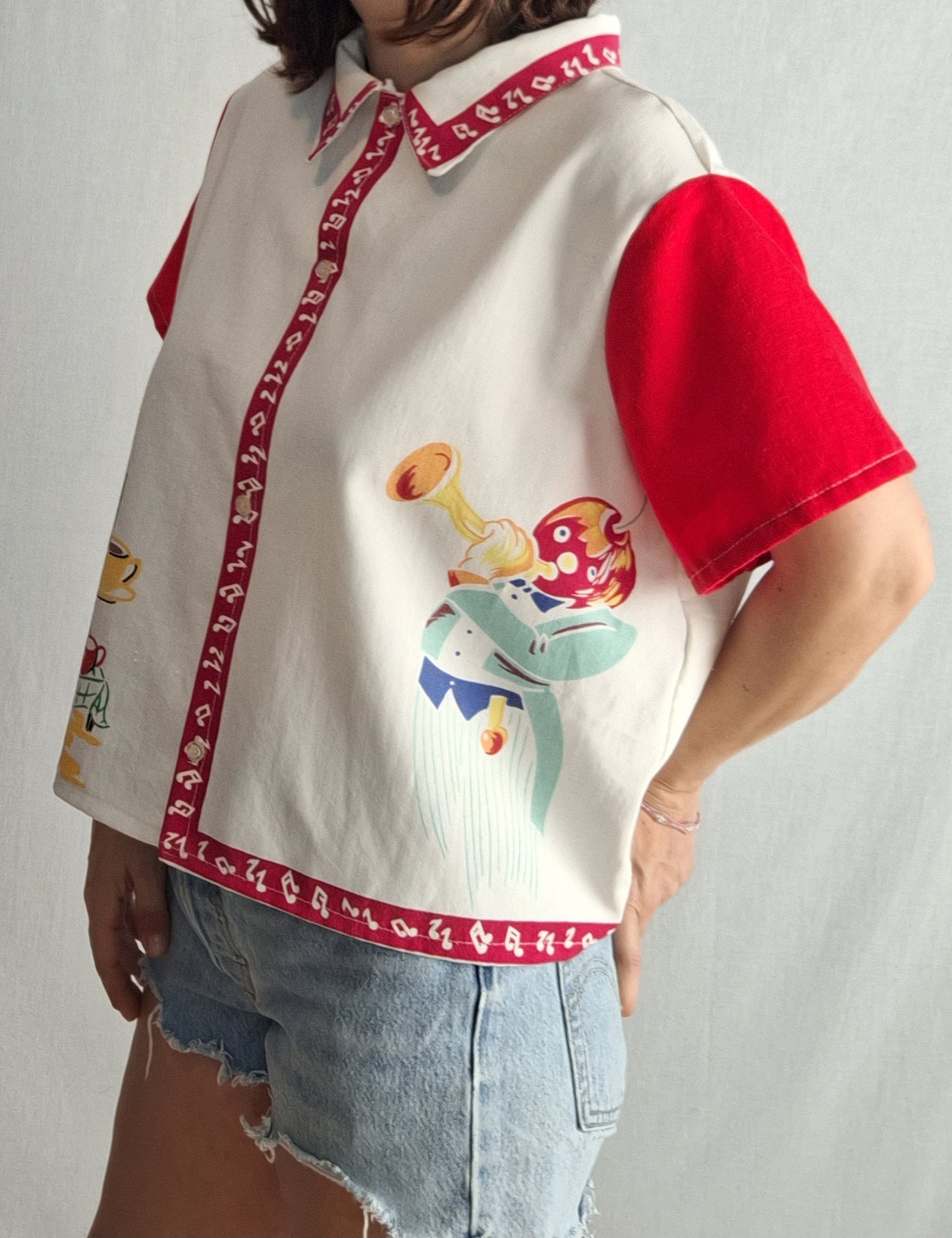 "ANTROPOMORPHIC" camisa button up shirt 🍎🎺 S/M