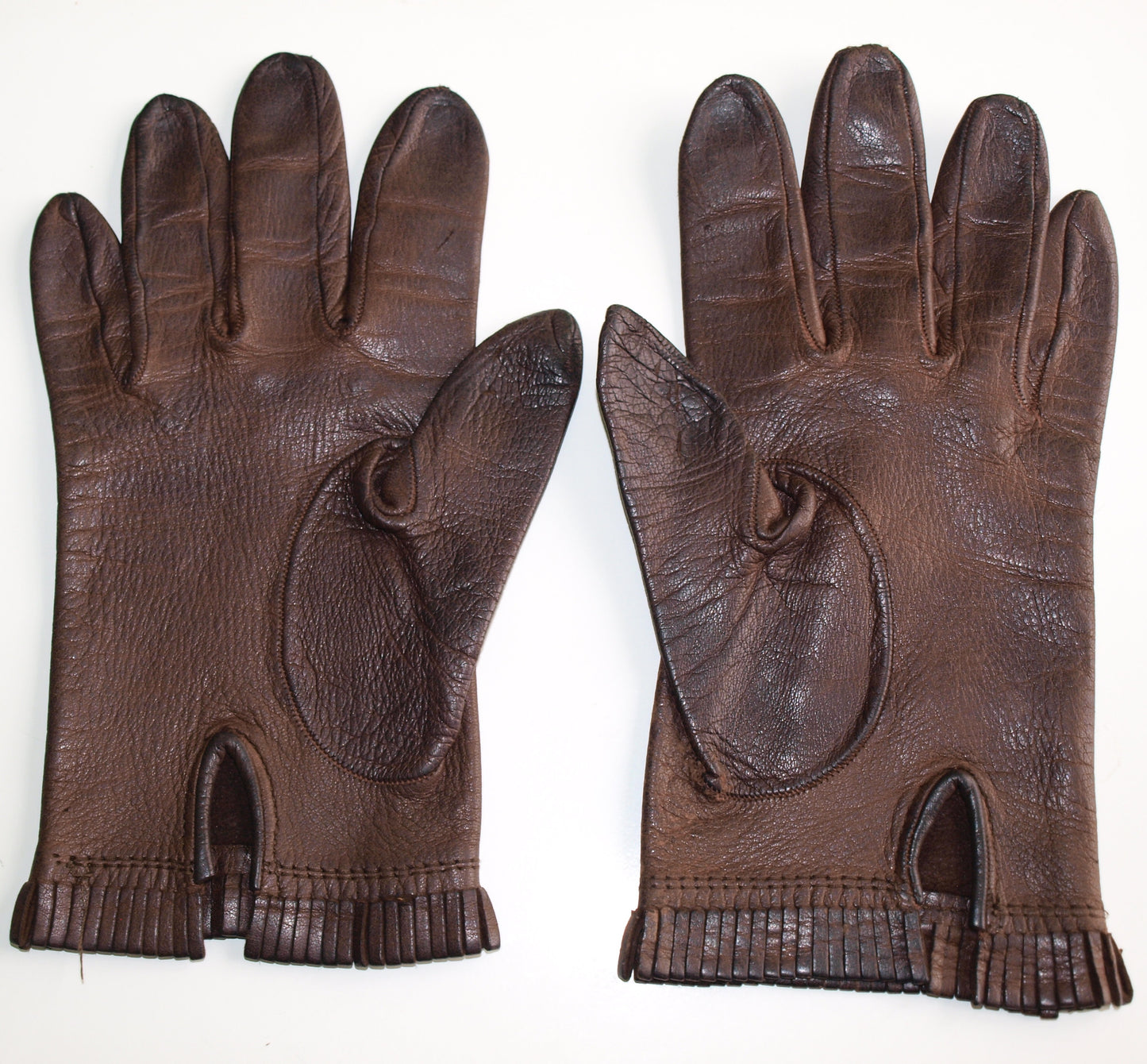 Vintage BUTTERY LEATHER gloves CHESTNUT