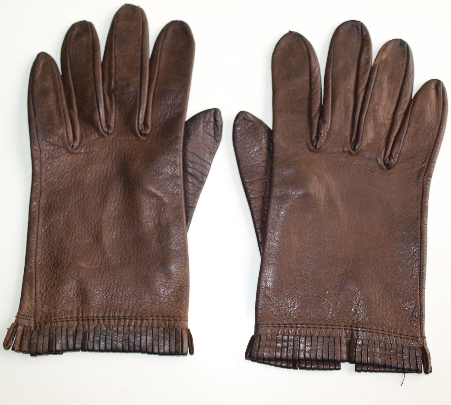 Vintage BUTTERY LEATHER gloves CHESTNUT