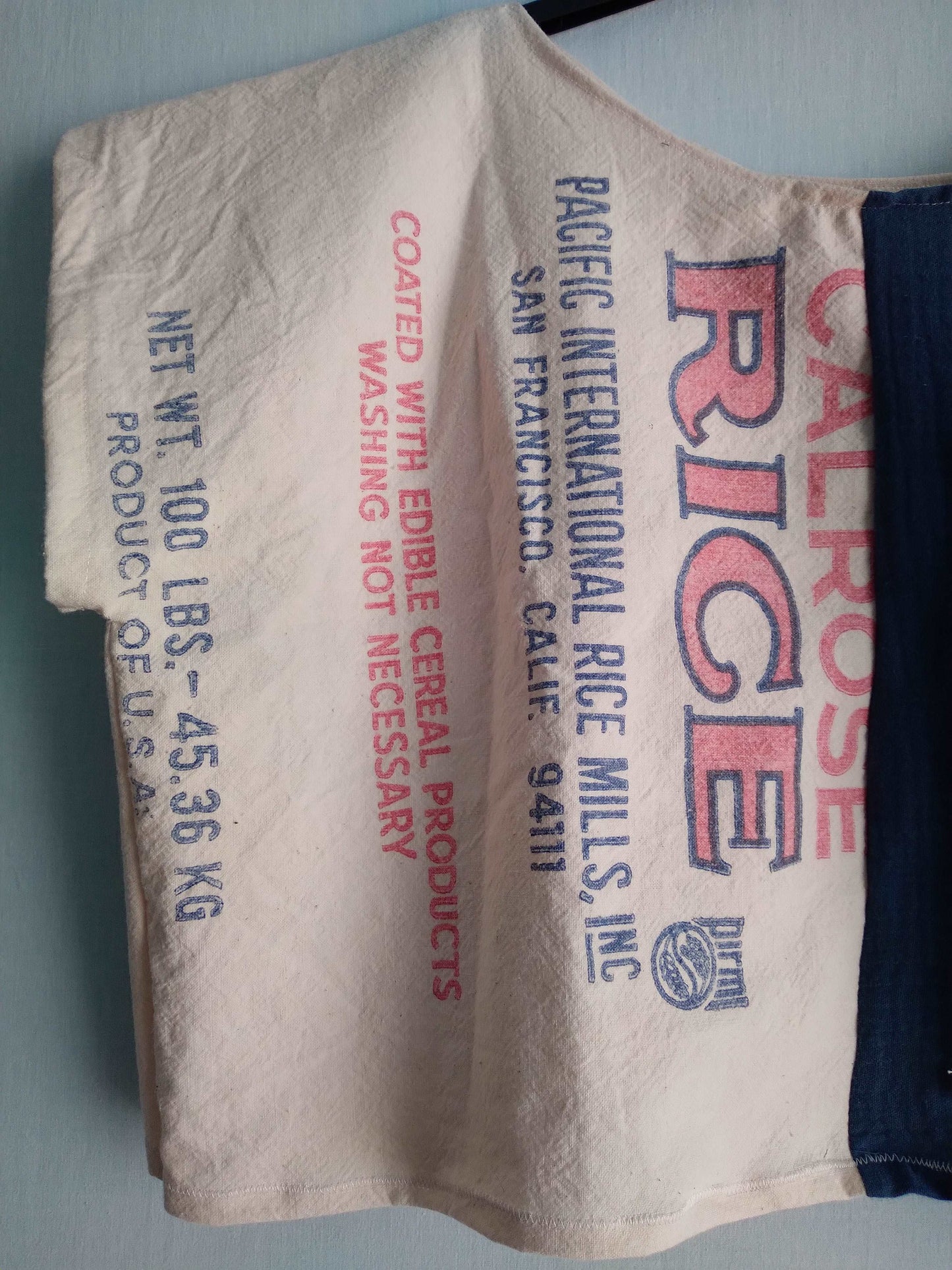 Calrose vintage rice sack top