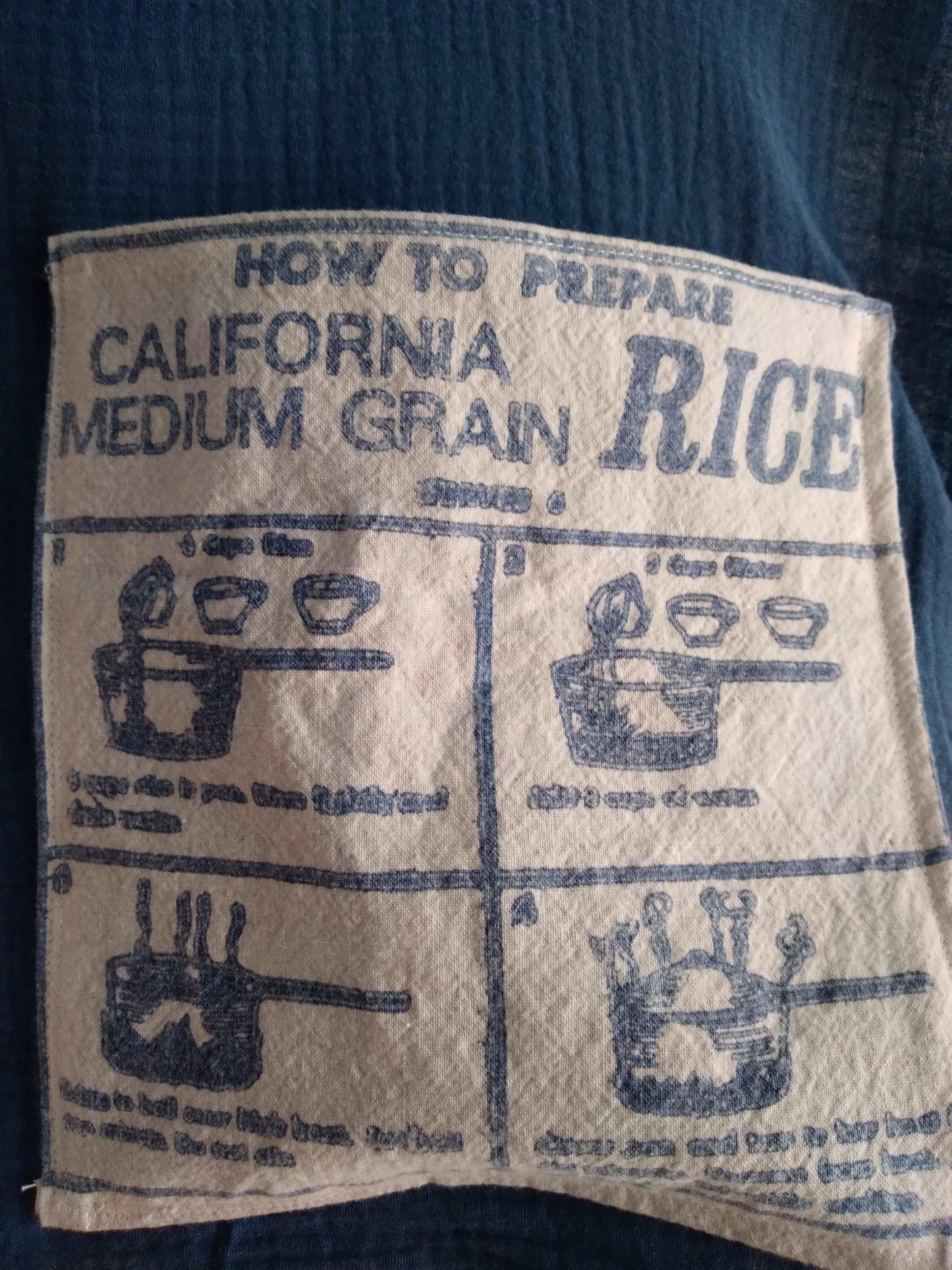 Calrose vintage rice sack top