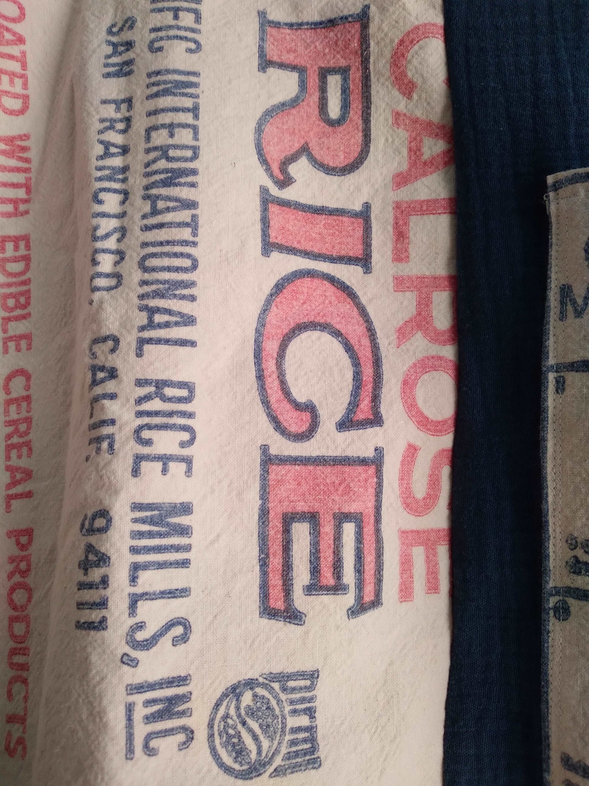 Calrose vintage rice sack top