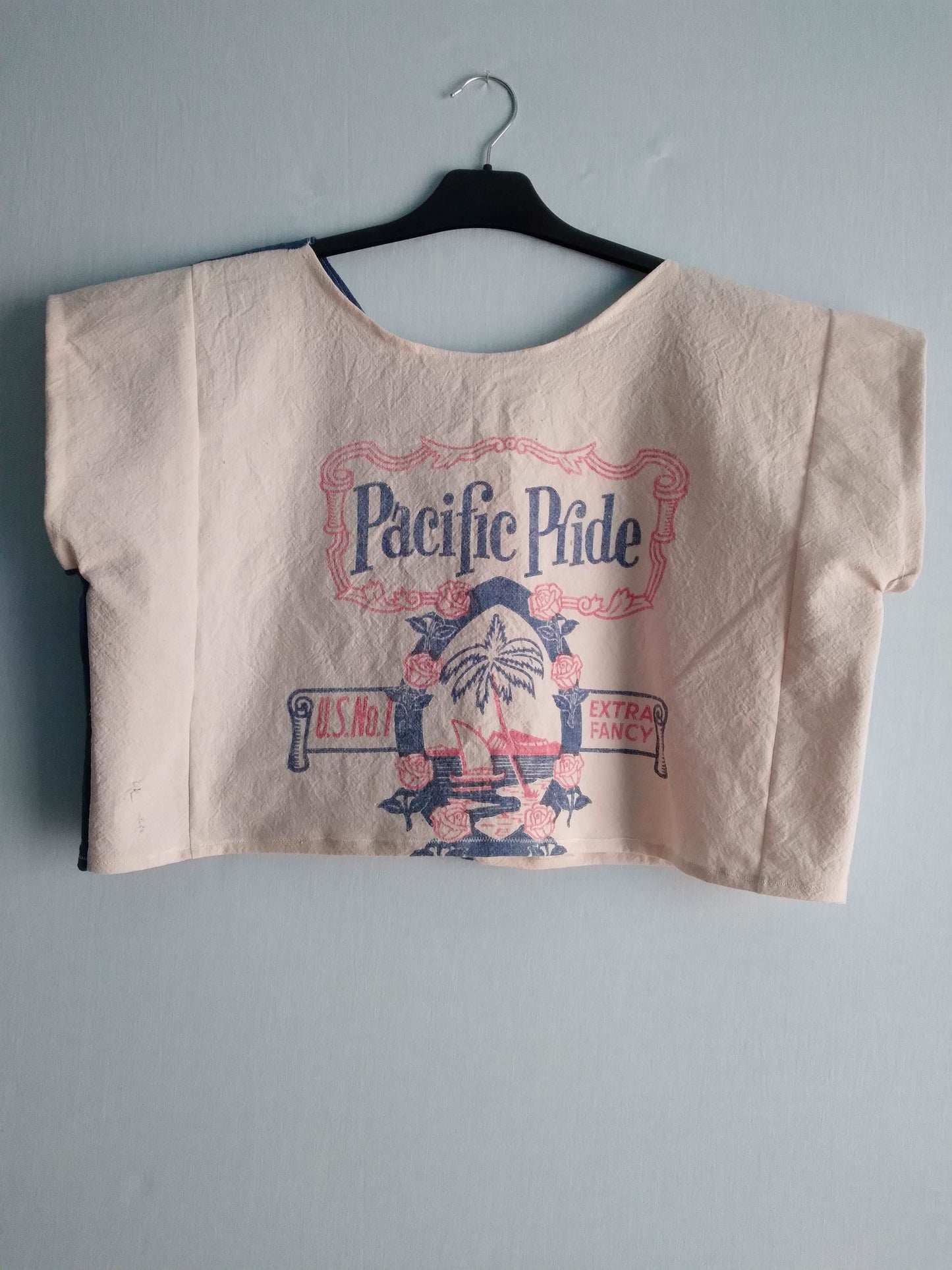 Calrose vintage rice sack top