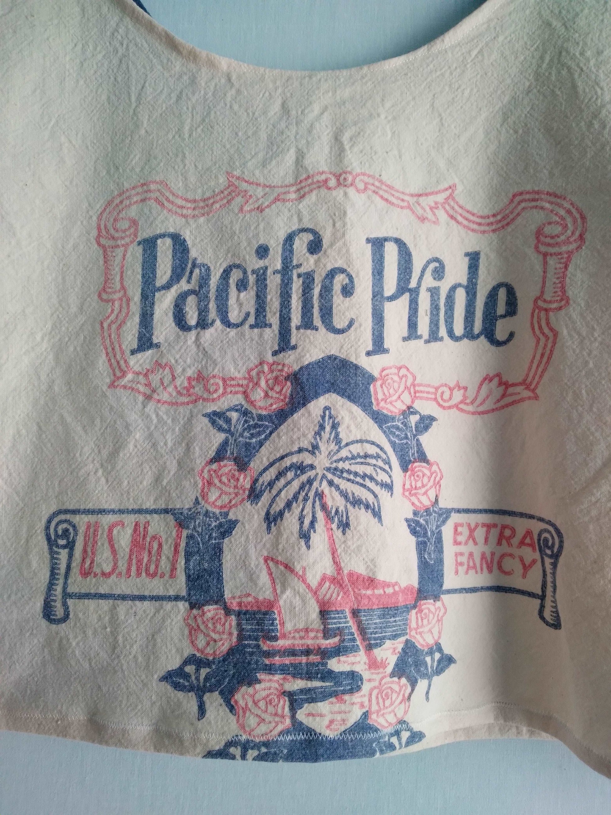 Calrose vintage rice sack top