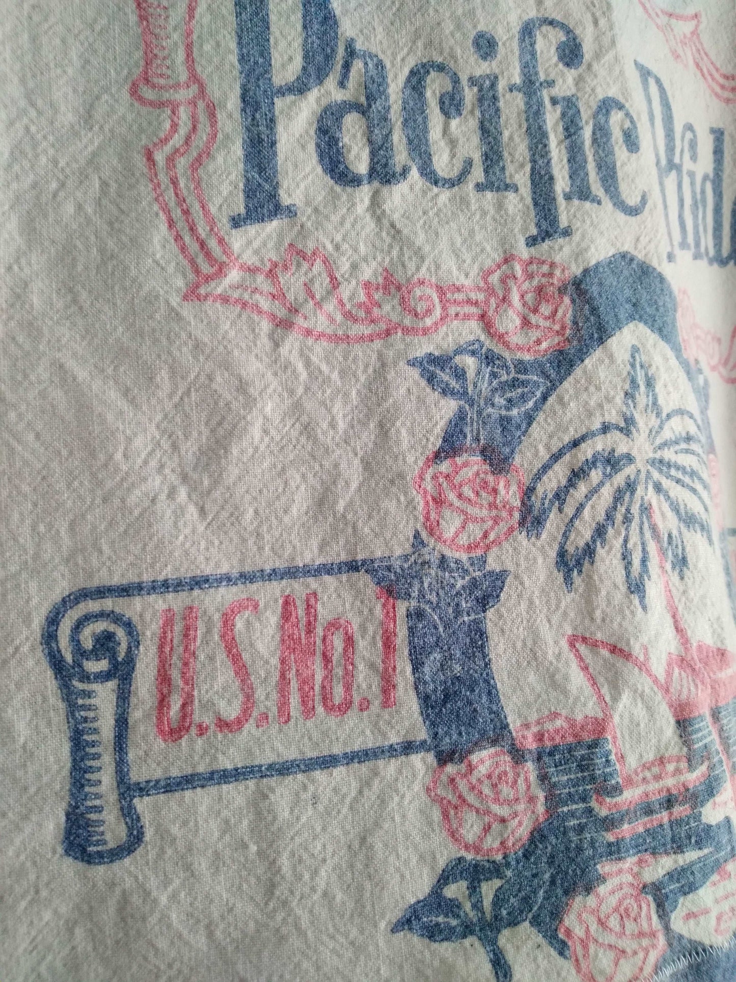 Calrose vintage rice sack top