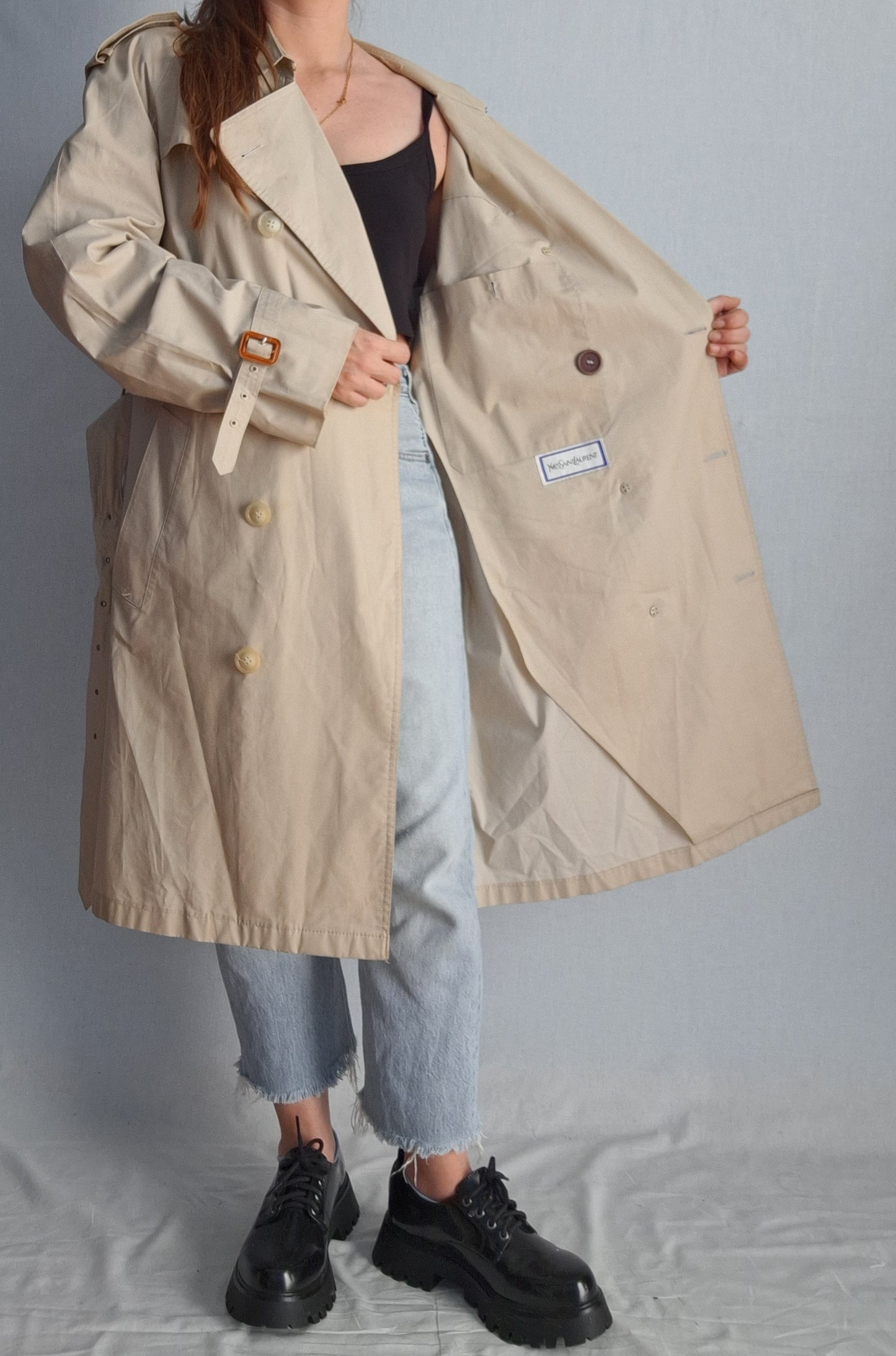 Vintage  YVES SAINT LAURENT trench rain coat