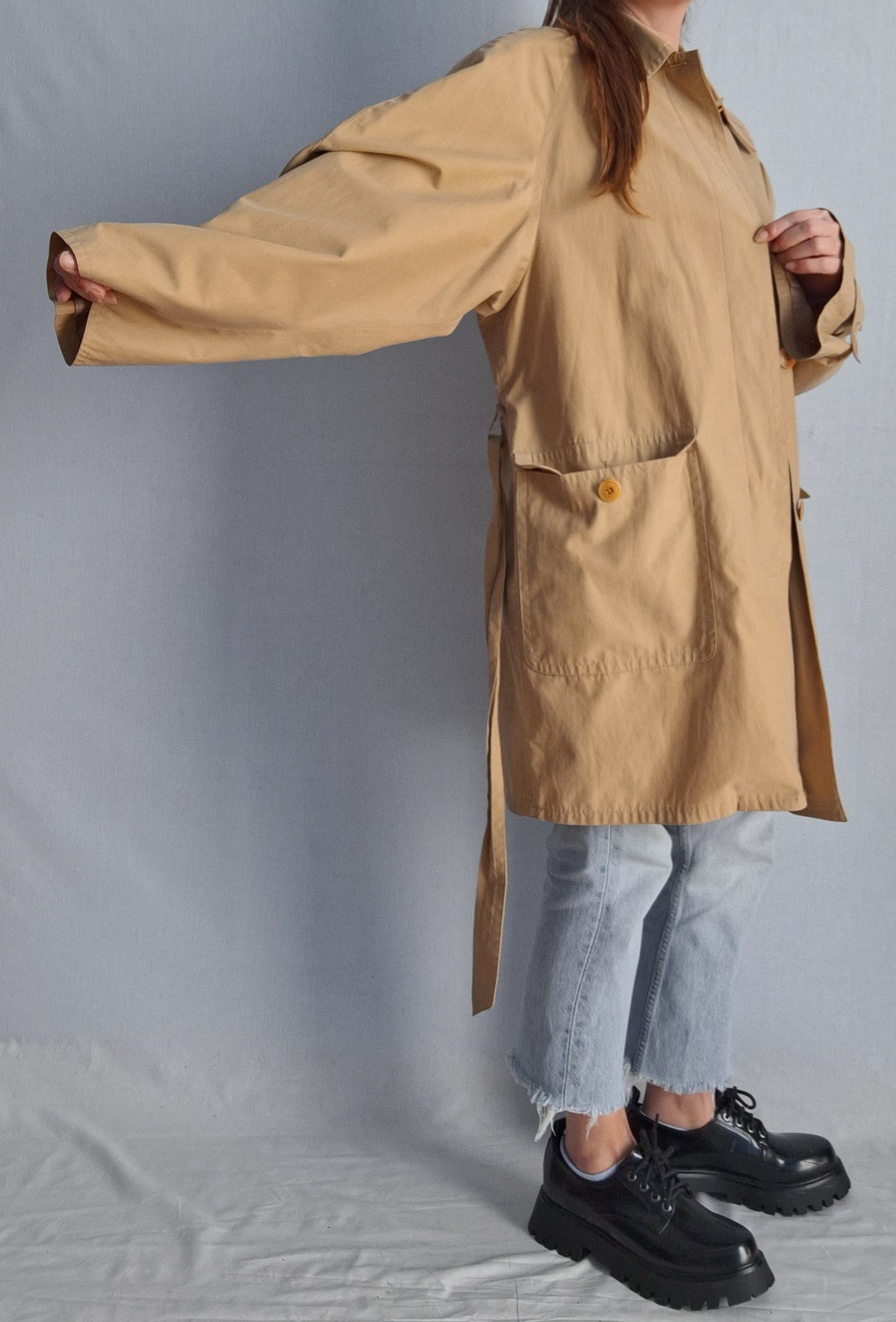 Vintage RARE trench coat ZARA MADE IN SPAIN mackintosh minimalist