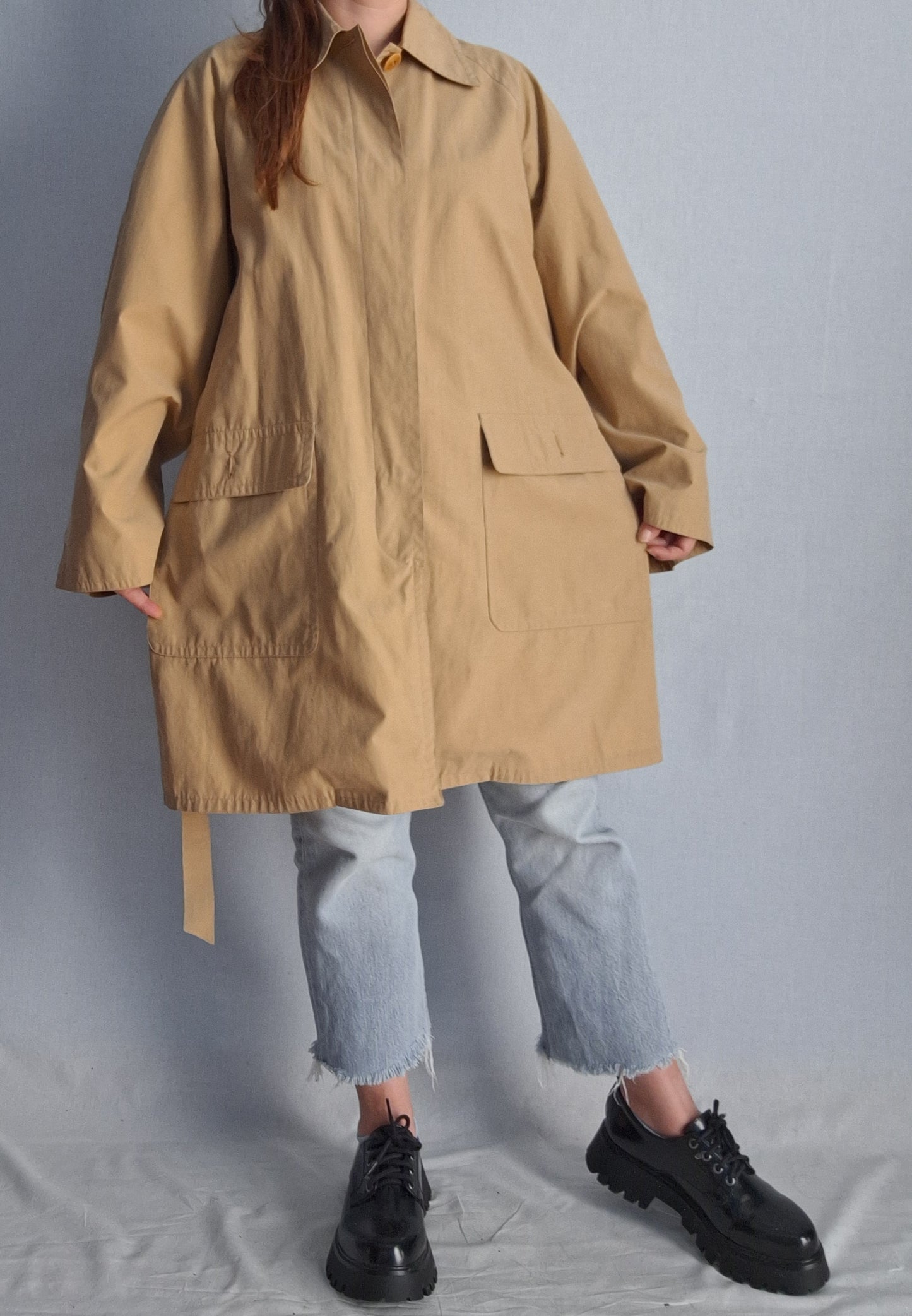 Vintage RARE trench coat ZARA MADE IN SPAIN mackintosh minimalist