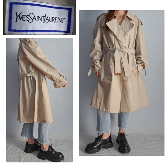 Vintage  YVES SAINT LAURENT trench rain coat