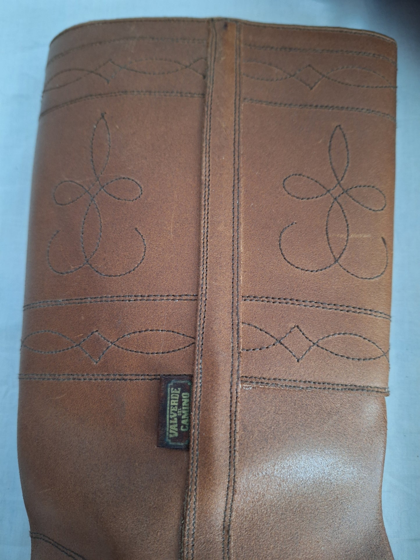 Vintage VALVERDE CAMINO leather boots COGNAC COLOUR handmade in SPAIN size 40