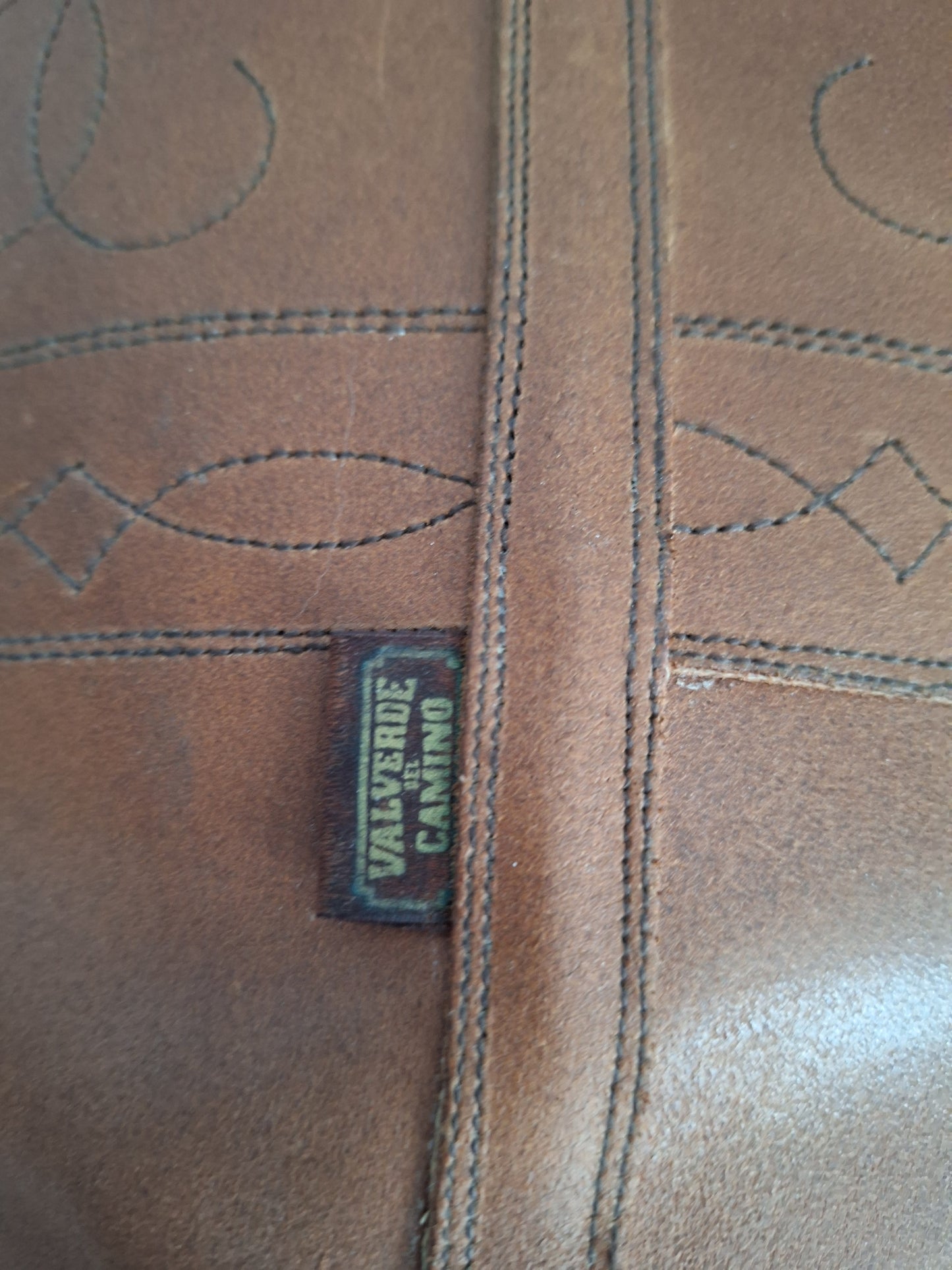 Vintage VALVERDE CAMINO leather boots COGNAC COLOUR handmade in SPAIN size 40