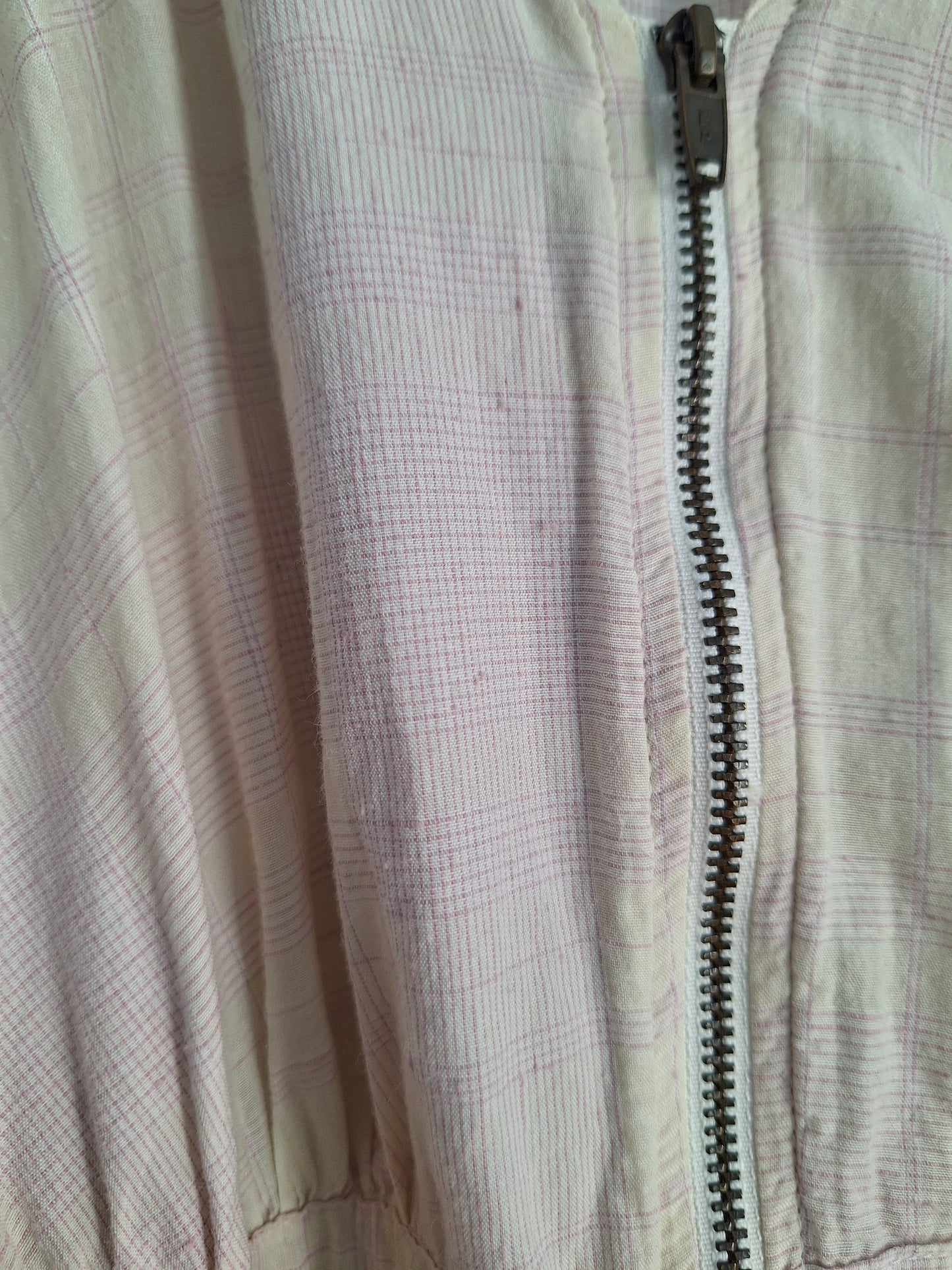 Vintage SESSUN dress PALE PINK + VANILLA madras