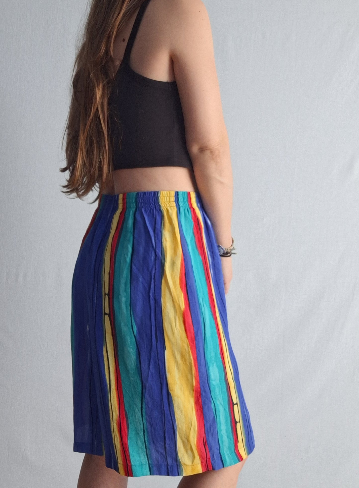 Vintage BETTY BARCLAY draped short COLOURFUL