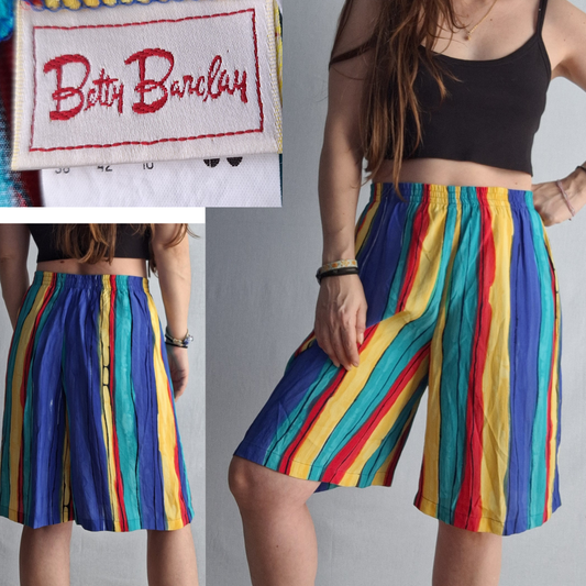 Vintage BETTY BARCLAY draped short COLOURFUL