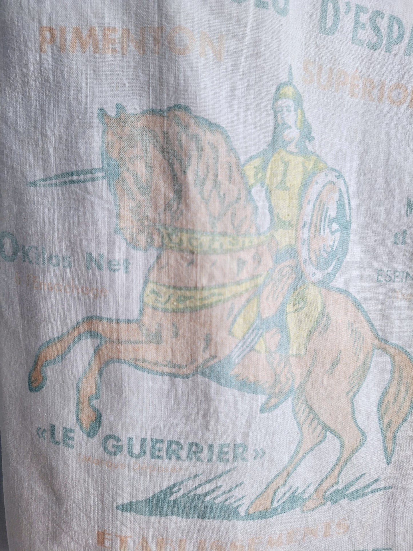 "LE GUERRIER" LOUNGE PANTS. Made with vintage feedsack, tea towel and pillowcase. FREE SHIPPING