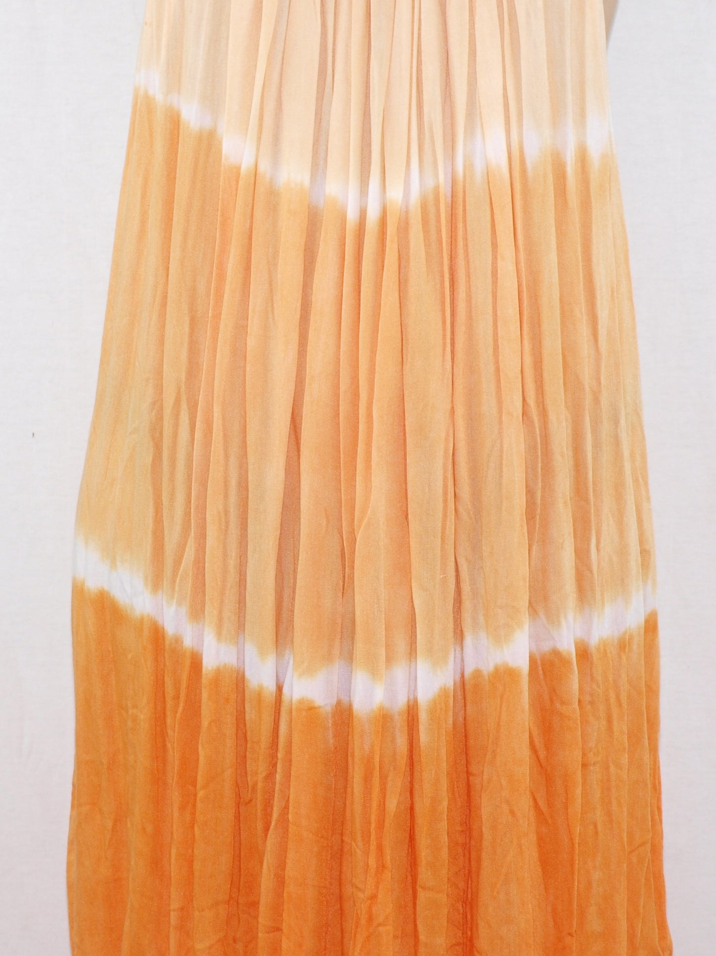 Vintage RAYON dress TYE-DYED draped APRICOT