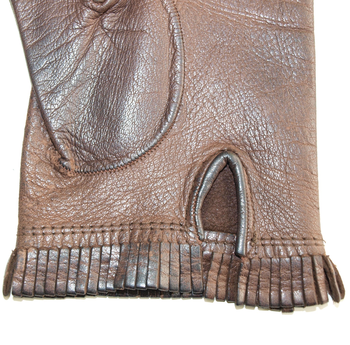 Vintage BUTTERY LEATHER gloves CHESTNUT