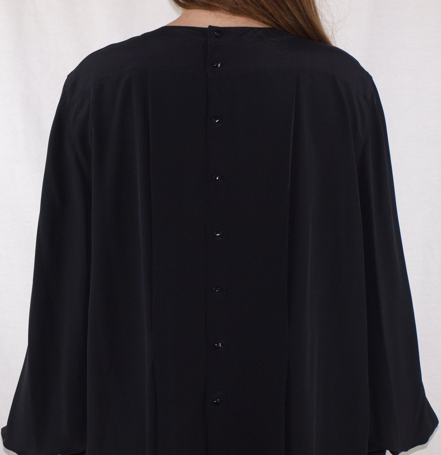 Vintage GIORGIO GRATI blouse 100% SILK made in Italy pleated back