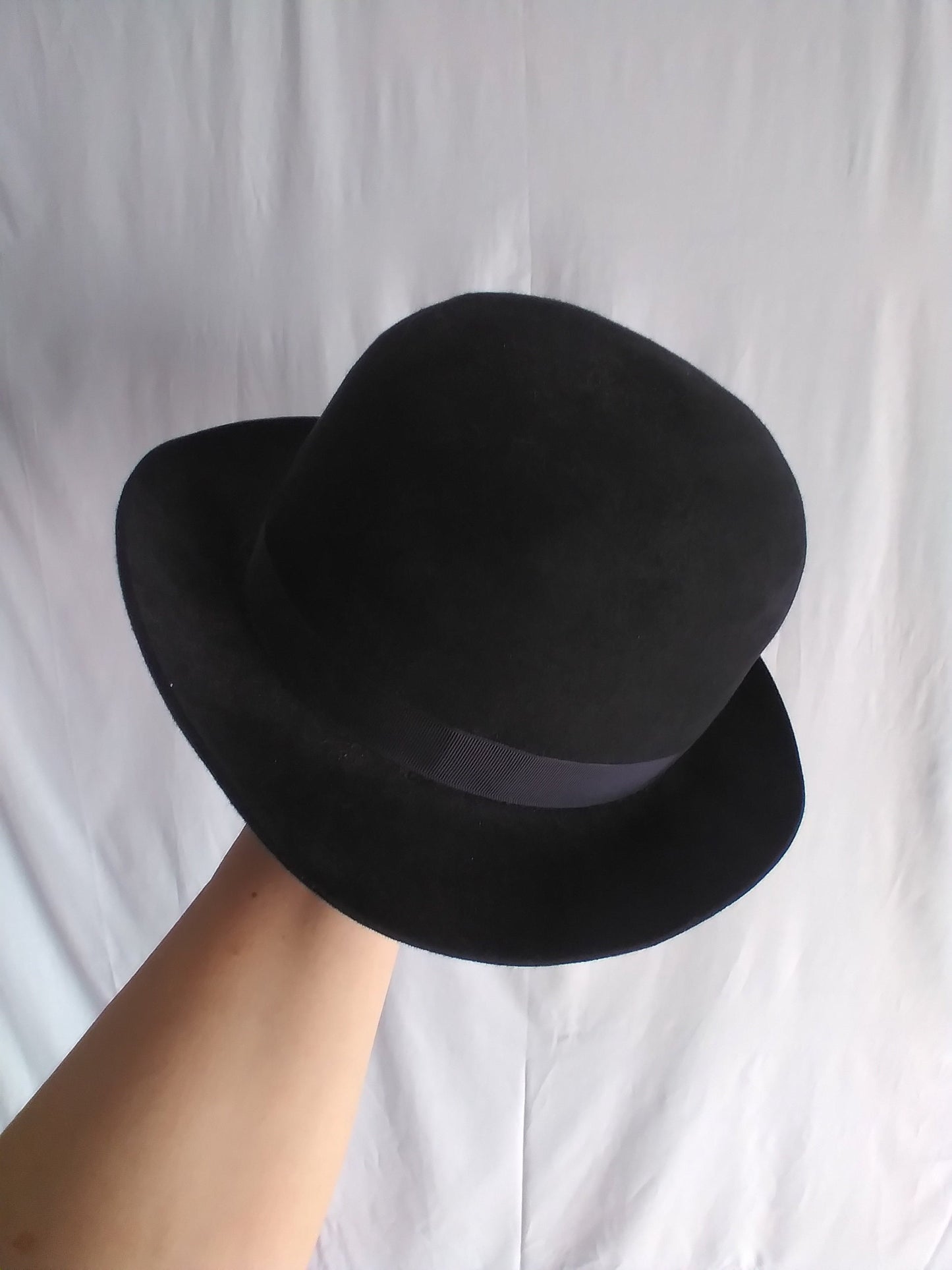 Vintage 90's CHRISTYS LONDON Lincona fedora HANDMADE black fine fur felt