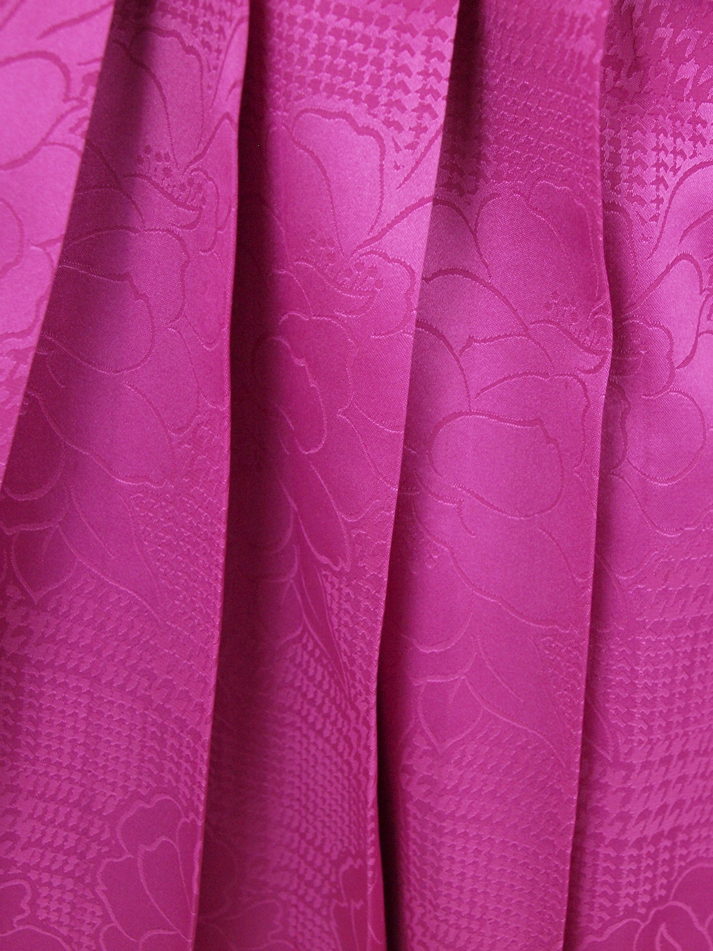 Vintage 60's SECRETARY DRESS made in Spain MAGENTA embossed brocades