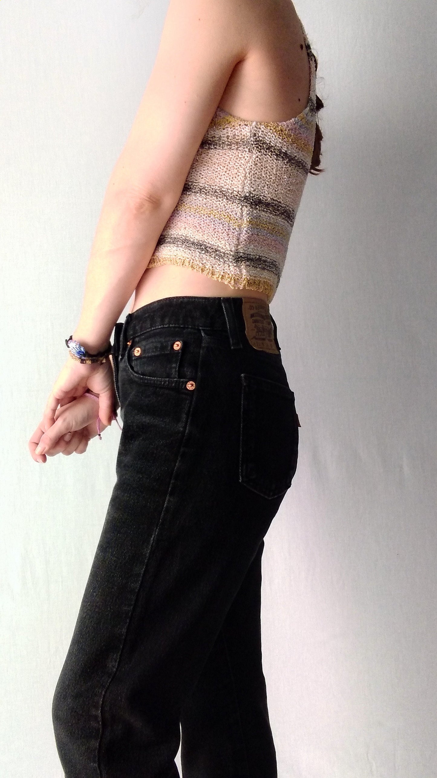 Vintage 70's LEVIS ORANGE TAB jeans washed back W26